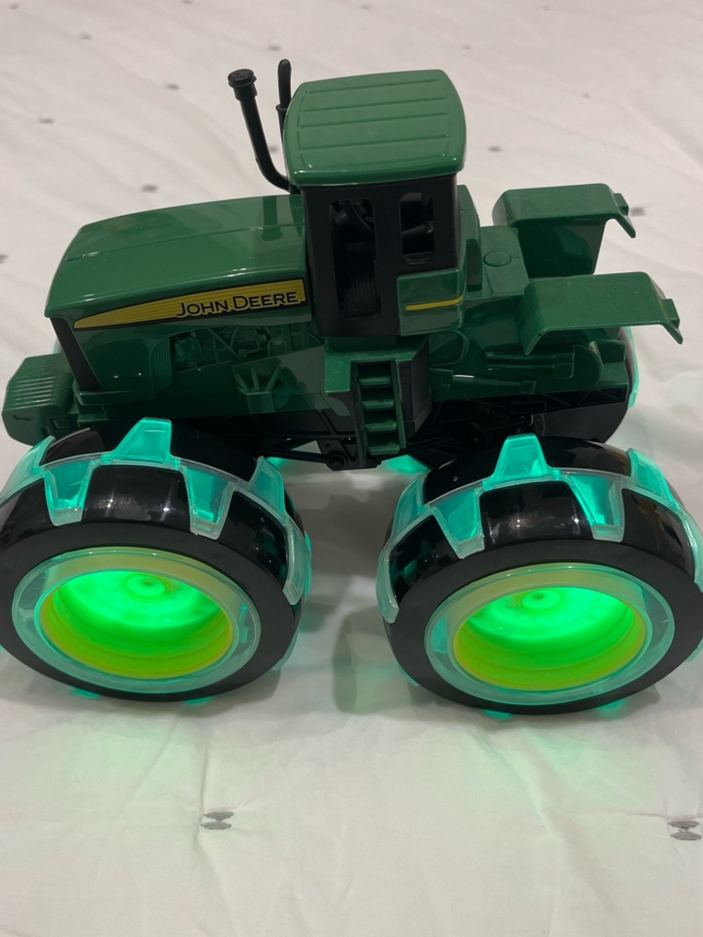John Deere Green Light-Up Monster Tractor Toy